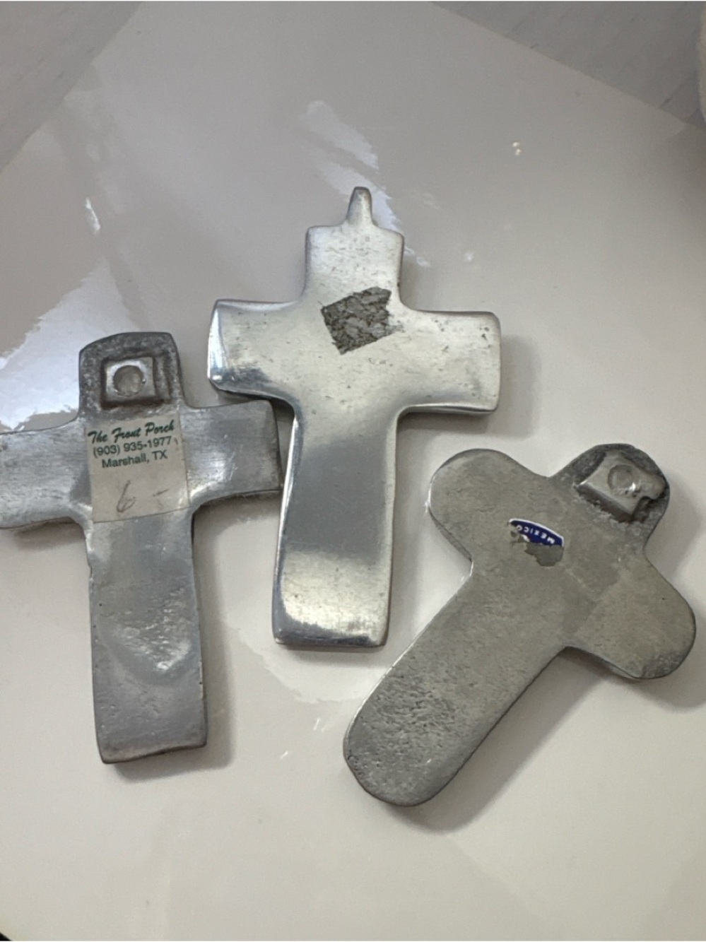 Vintage Southwestern Wall Cross Set Rustic Metal Decor Artisan 3pc - Picture 3 of 7